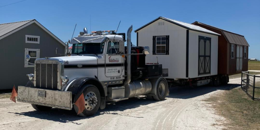 truck portable shed delivery